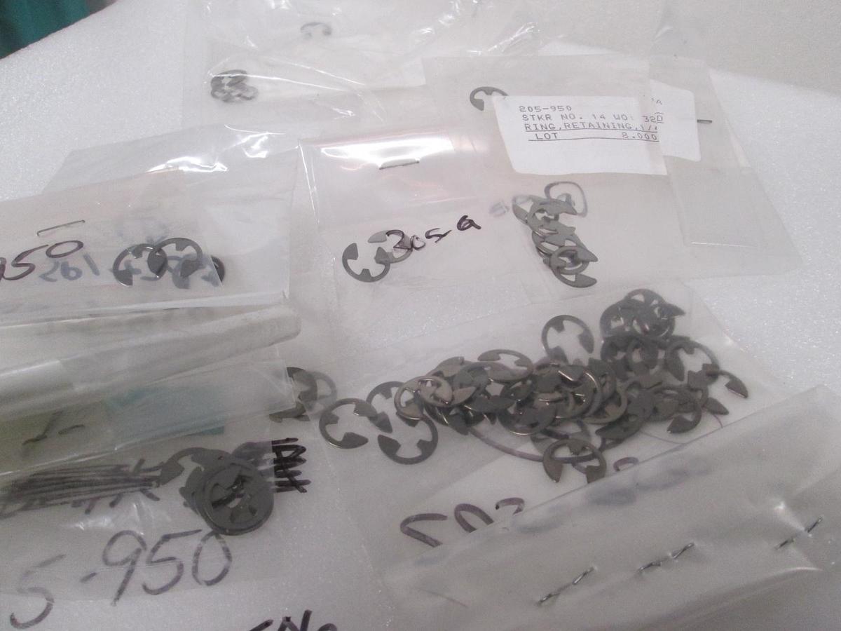 Used Retaining, Ring, 205-950, 1/4" Shaft, New, Lot of 83