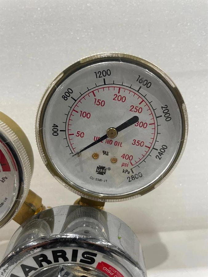 Used Harris, 25GX, Gas Regulator Assy w/ 2 Gauges, Used