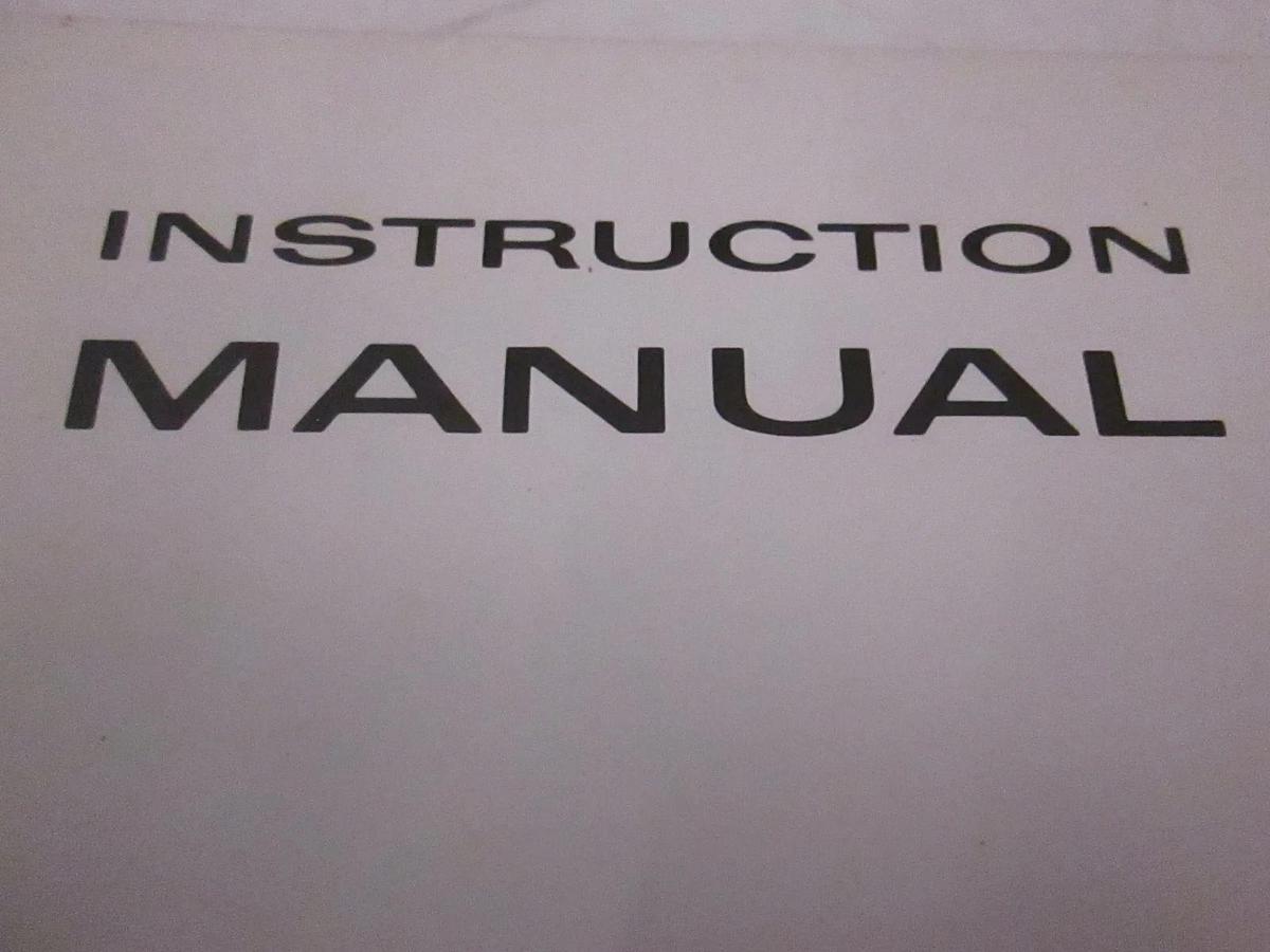 Used Tektronix Type CA Plug-In Instruction Manual, Used