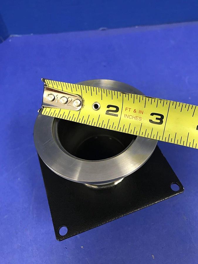 Used SS Vacuum Fitting: NW50 x NW40 Full Nipple Adapter w/ Mounting Bracket