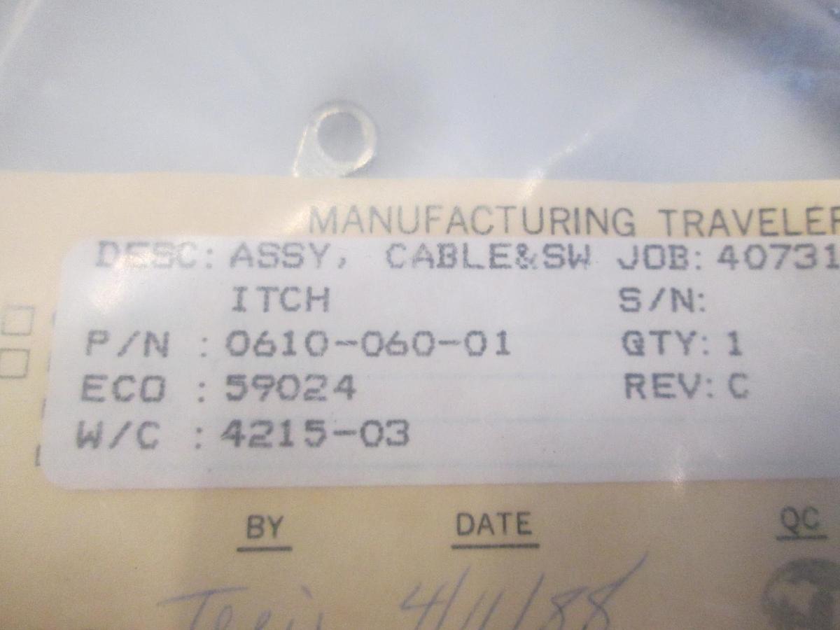 Cable & SW Assy, 0610-060-01, New