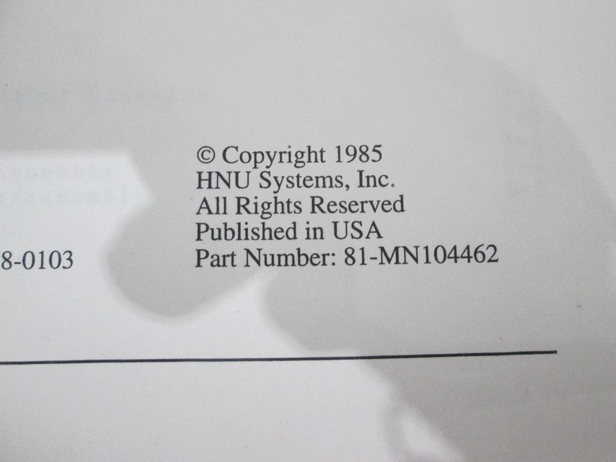 Used HNU, Model PI-101 Trace Gas Analyzer, 81-MN104462, Instruction Manual, Used
