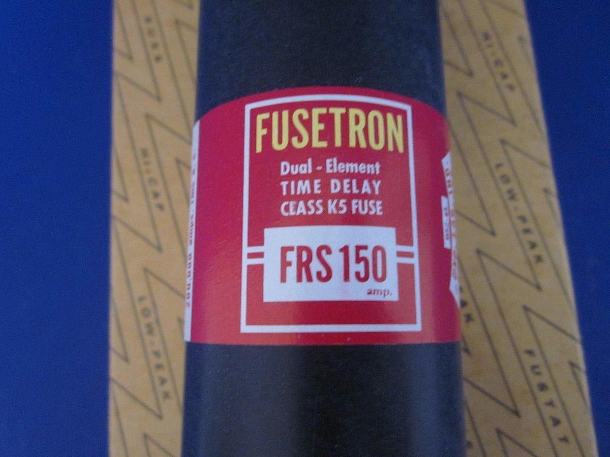 Used Bussmann Fusetron FRS150 Time Delay Fuse 150A, 600V, LOT of 2, NIB