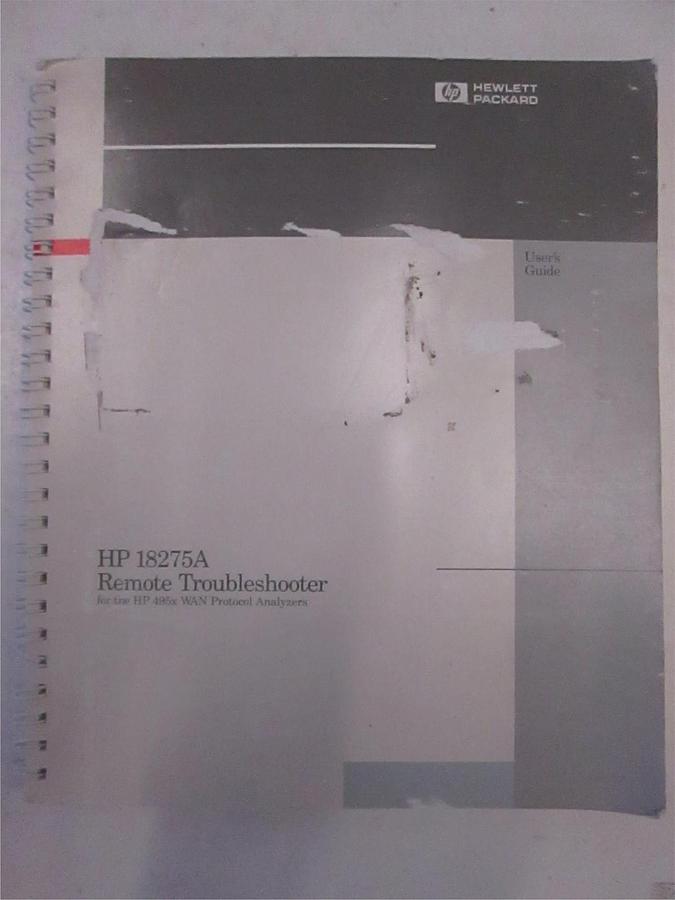 Used HP 18275A Remote Troubleshooter User's Guide, Used