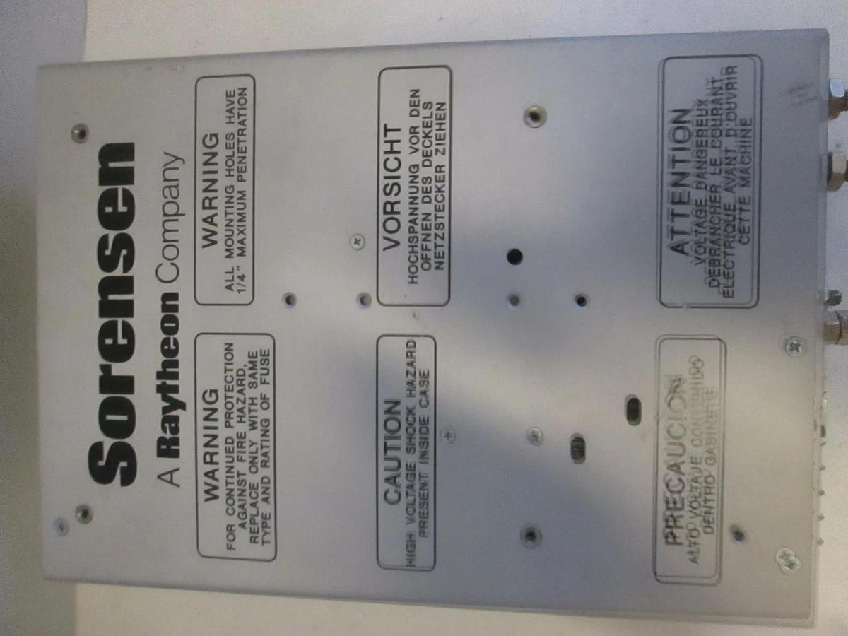 Used Sorenson Power Supply, 50-100-5125F, 115/230V, 50/60Hz, Used