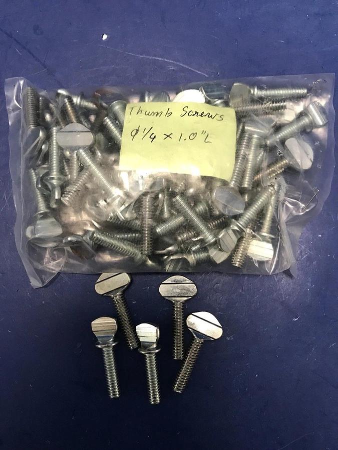 1/4 X 1" Thumb Screw, Type P - Mixed With and Without Shoulder, Lot of 65+