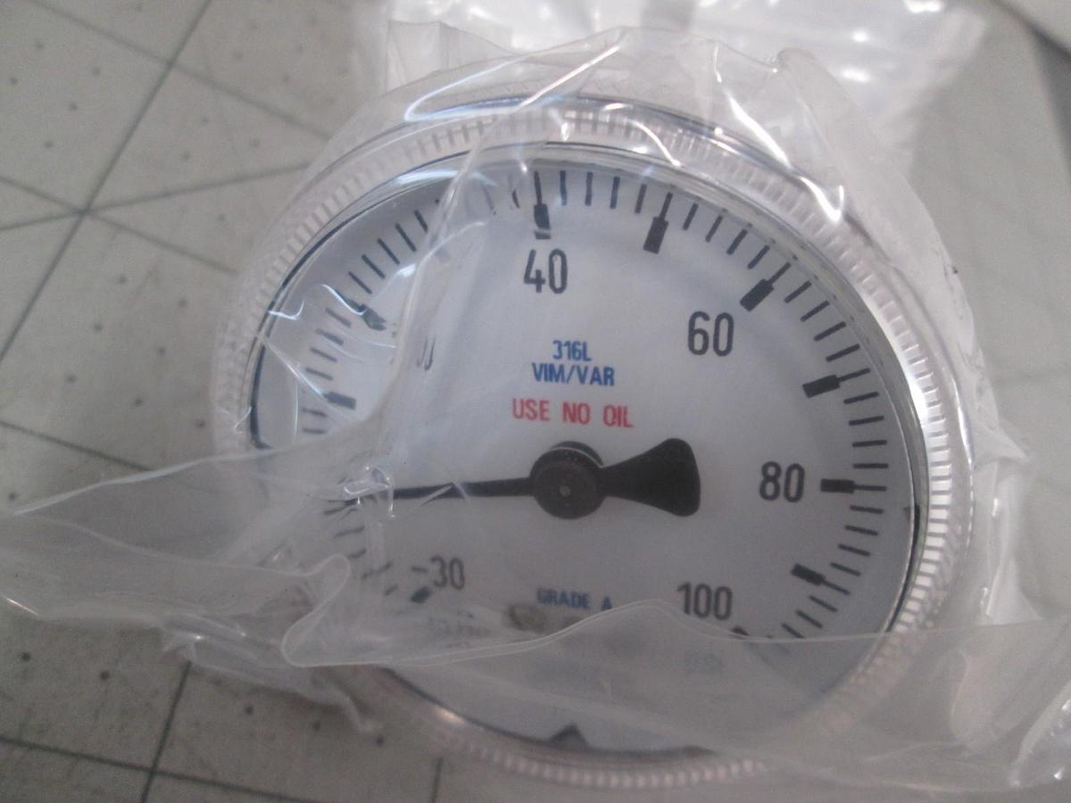 Wika, 230.25, 2", -30-0-100 PSI, Back Mount, New