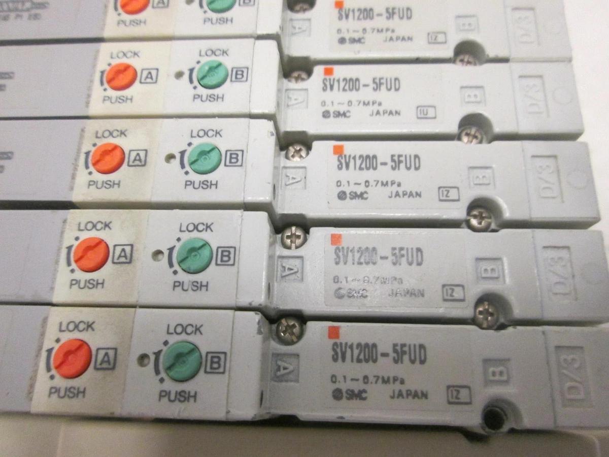 Used SMC, EX250, DeviceNet Interface 3 Module Assy w/ 7 Valves, SV1200-5FUD, Used