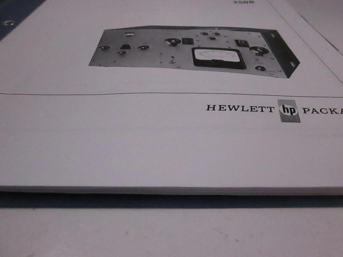 Used HP RX Meter 250B Operating and Service Manual, Used