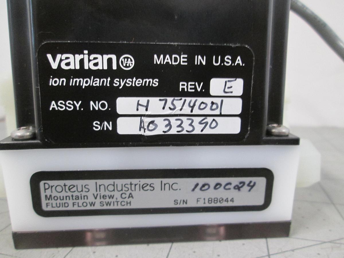Used Varian, Ion Implant, H 7514001, Fluid Flow Switch Proteus 100924 assembly