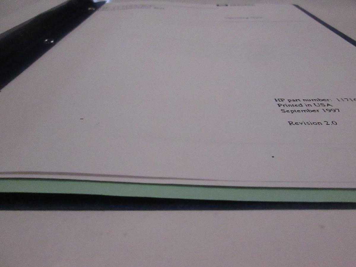 Used HP Model 11716A/B/C Interconnection Kit Operating Note, Used