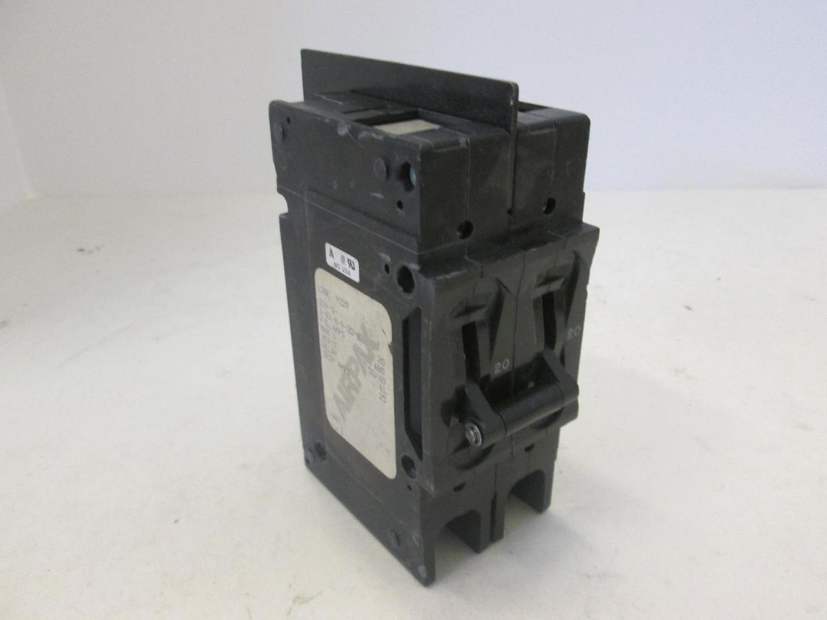 Used Airpax, 2 Pole Circuit Breaker, 219-3-1-61-8-9-20-H, 20A, Used
