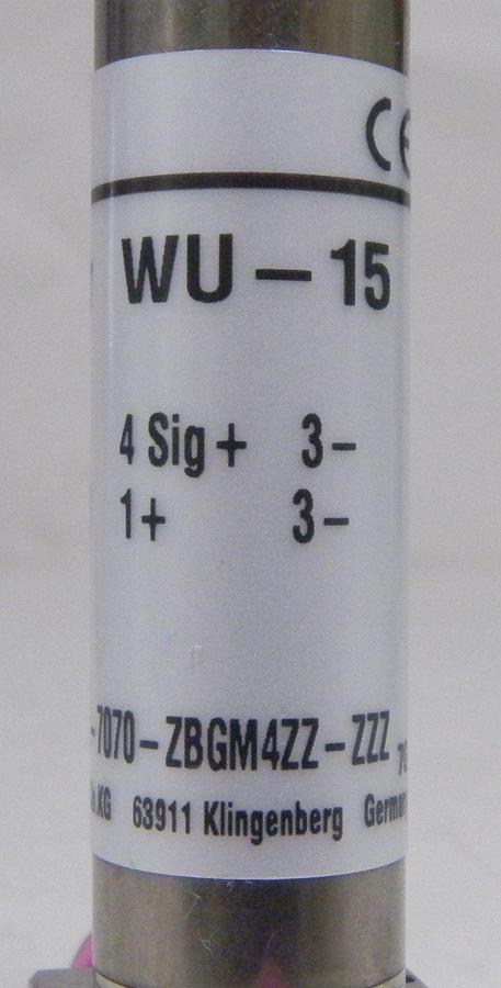 Used Wika Transducer WU-15, P#:12613240, 1/4" MVCR/MVCR, -1...9 Bar, Used