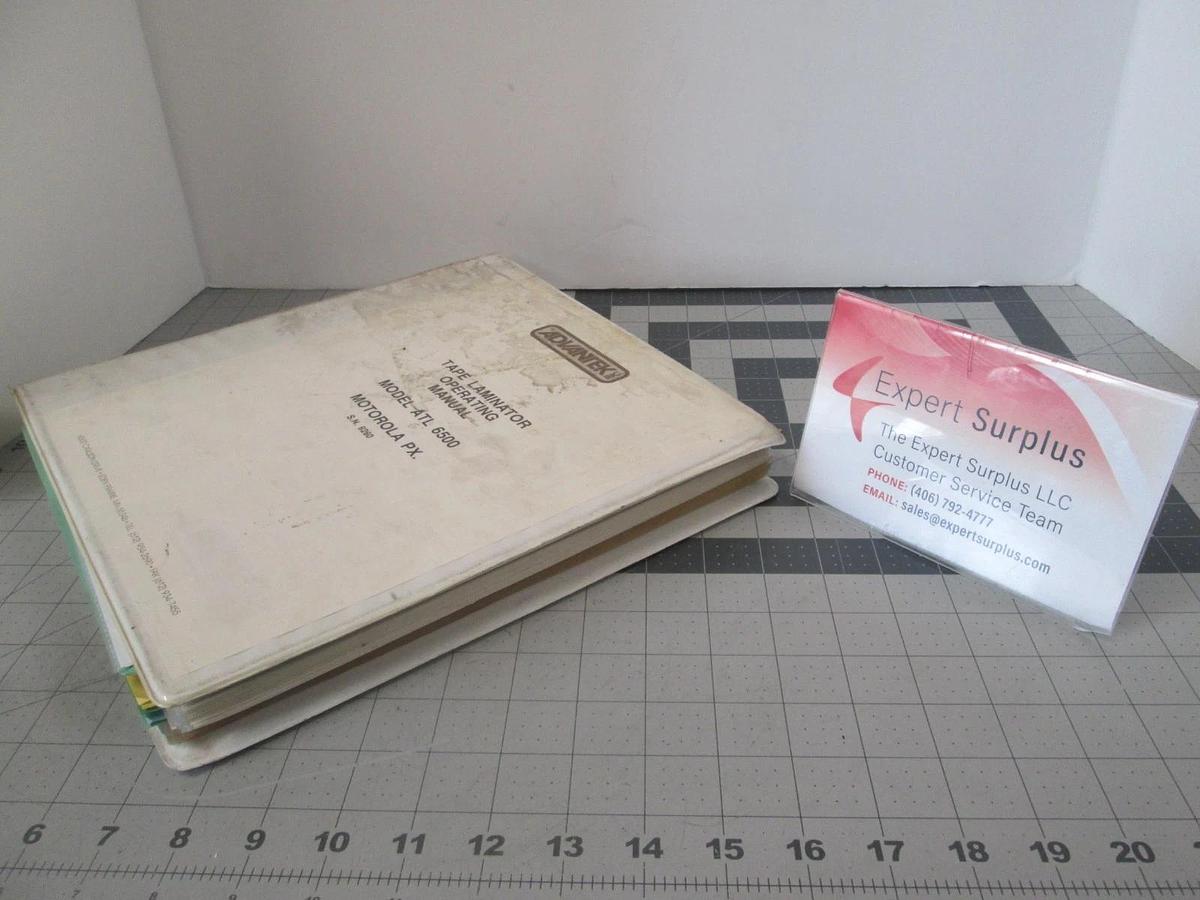 Used Advantek, Tape Laminator Operating Manual, ATL 6500, Used