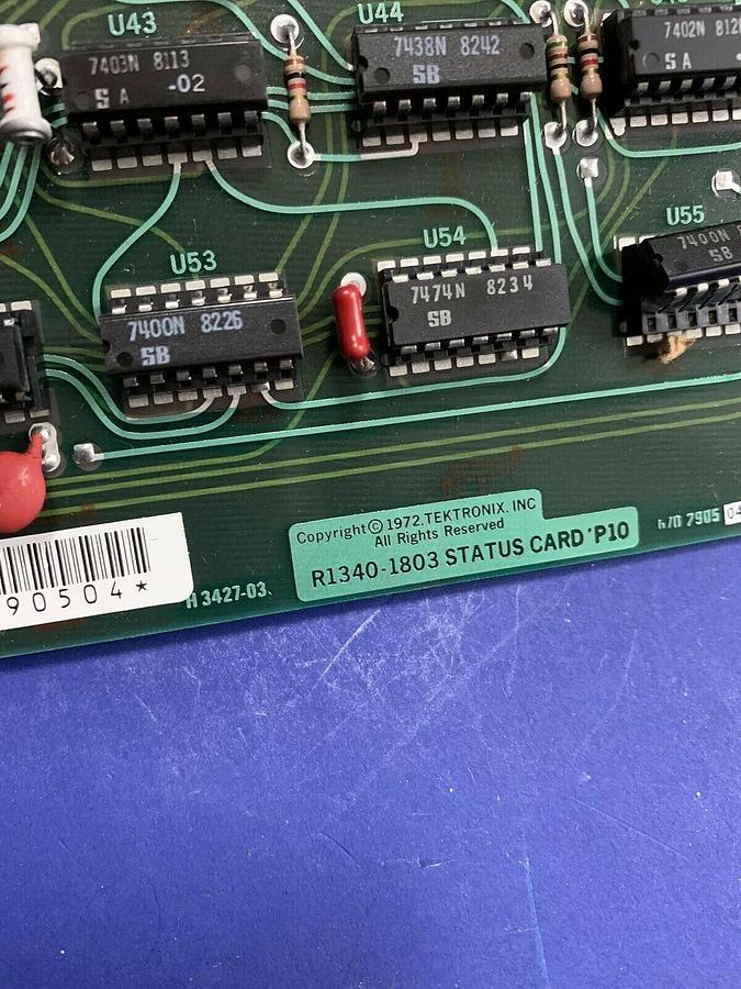 Used Tektronix R1340-1803 Status Card P10, 670-2905-04 PCB Assy, Used