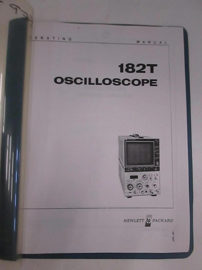 Used HP Model 182T Oscilloscope, Operating Manual, Used