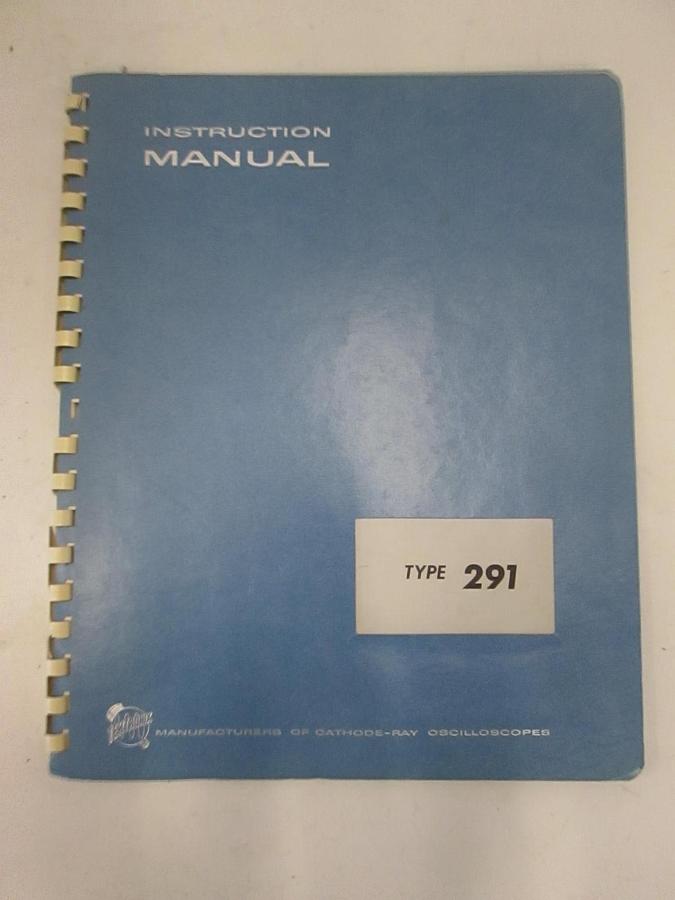 Used Tektronix Type 291 Instruction Manual, Used
