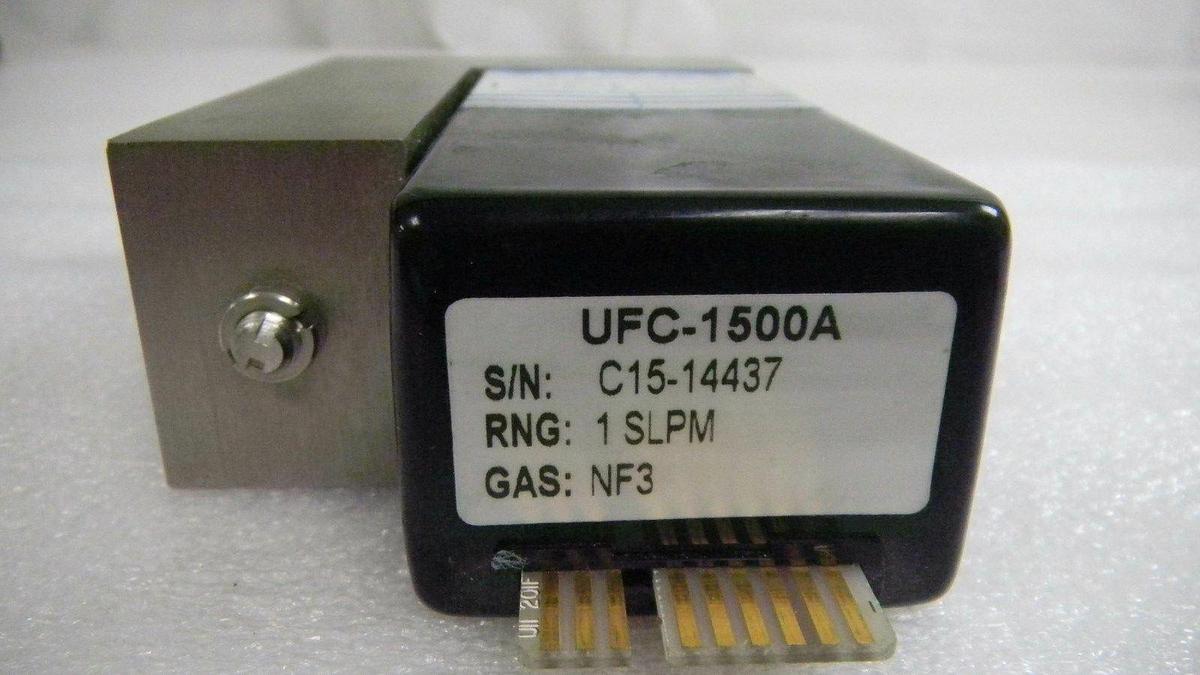 Used Unit UFC-1500A,Mass Flow Controller,Gas- NF3,Range- 1 SLPM,1/4" M In,3/4" F Out