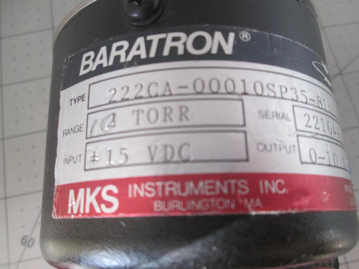 Used MKS. Baratron Type 222C, 222CA-00010SP35-81, 10 Torr, Used
