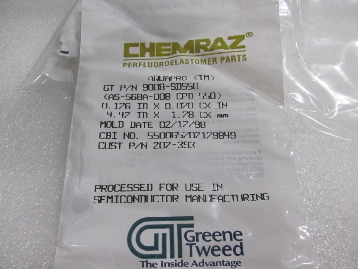 Chemraz, AS-568A-008, O-Ring, 202-393, New, Lot of 28