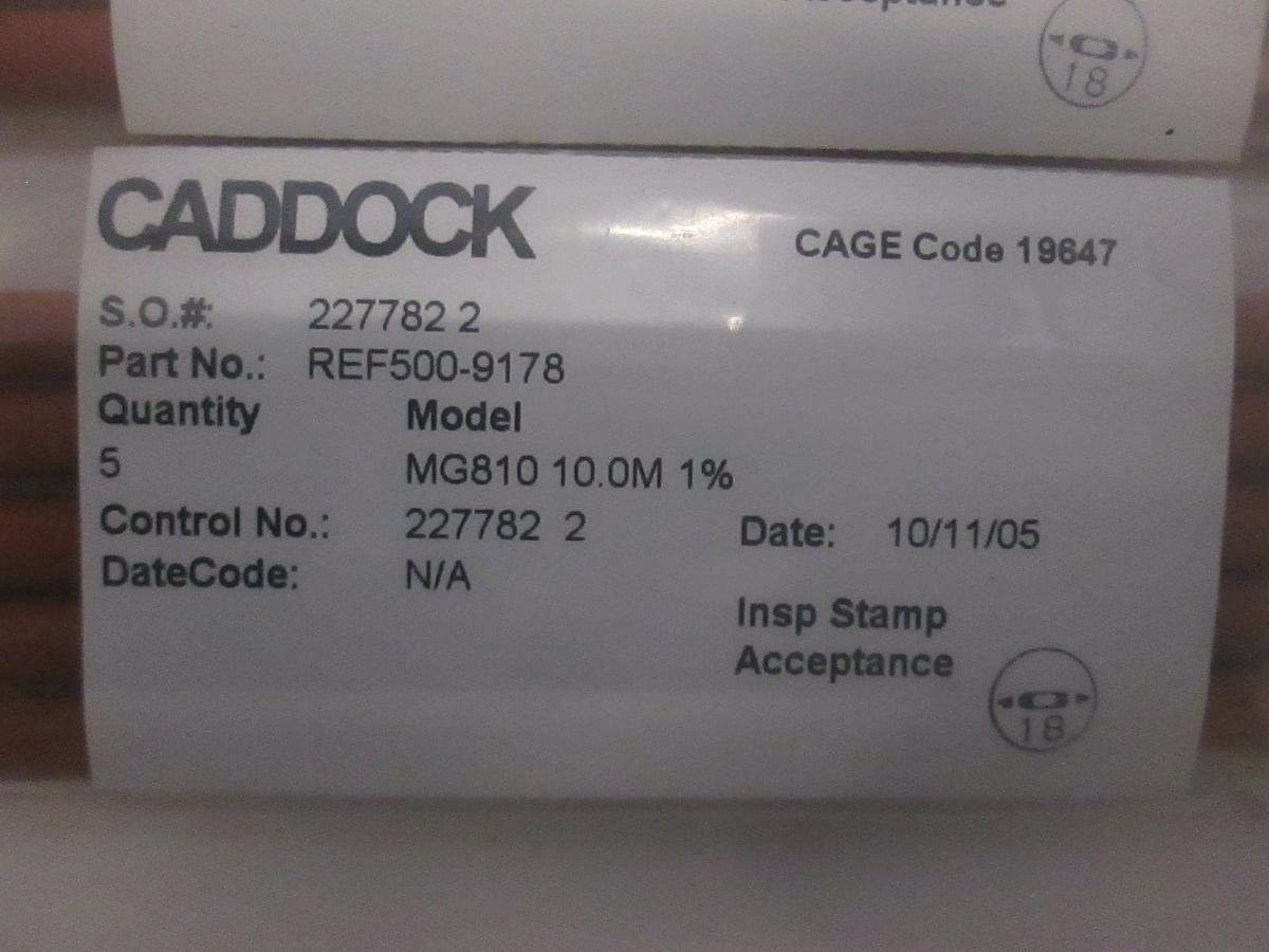 Caddock, High Voltage Resistors, MG810, New, Lot of 25