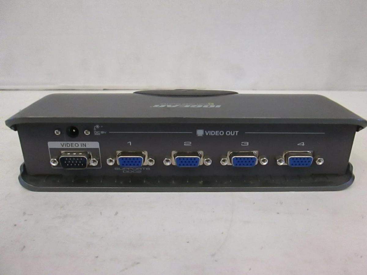 Used IOGear, GVS94, 4 Port Video Splitter, Used