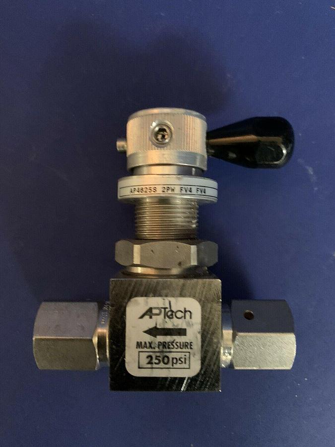 Used Aptech AP4625S 2PW FV4 FV4 Manual Shut-Off Valve, 1/4" FVCR, Used