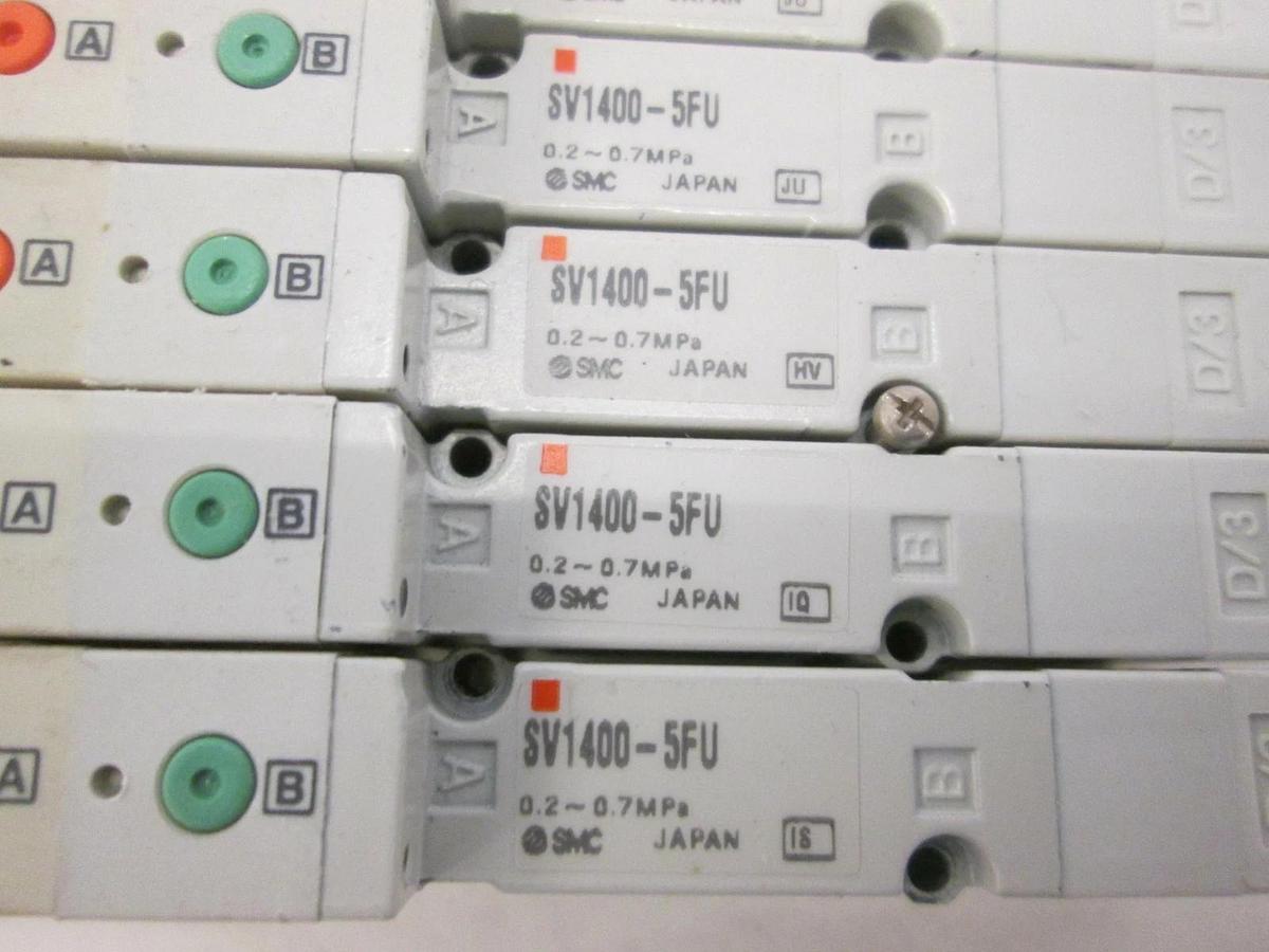 Used SMC, SV1400-5FU, Solenoid Valve, Used, Lot of 5
