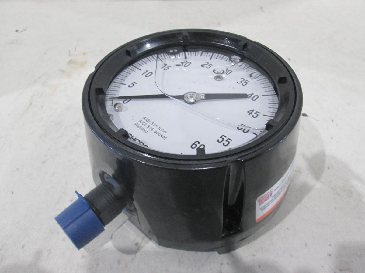 Ashcroft, Duragauge, 4-1/2", 0-60 PSI, Silicone Fill, New