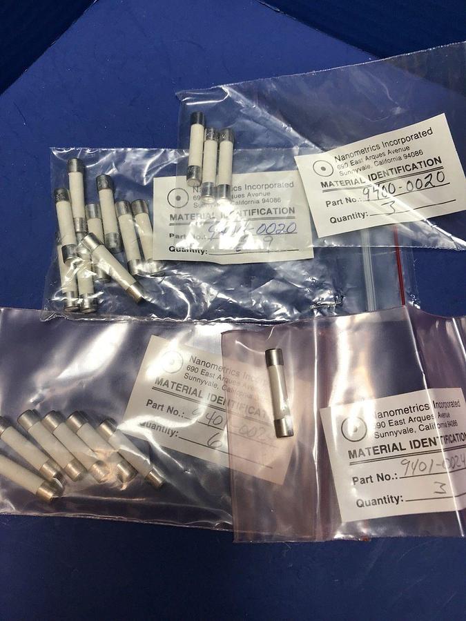 Used Slow Blow Ceramic Tube Fuse, Misc Lot of 31