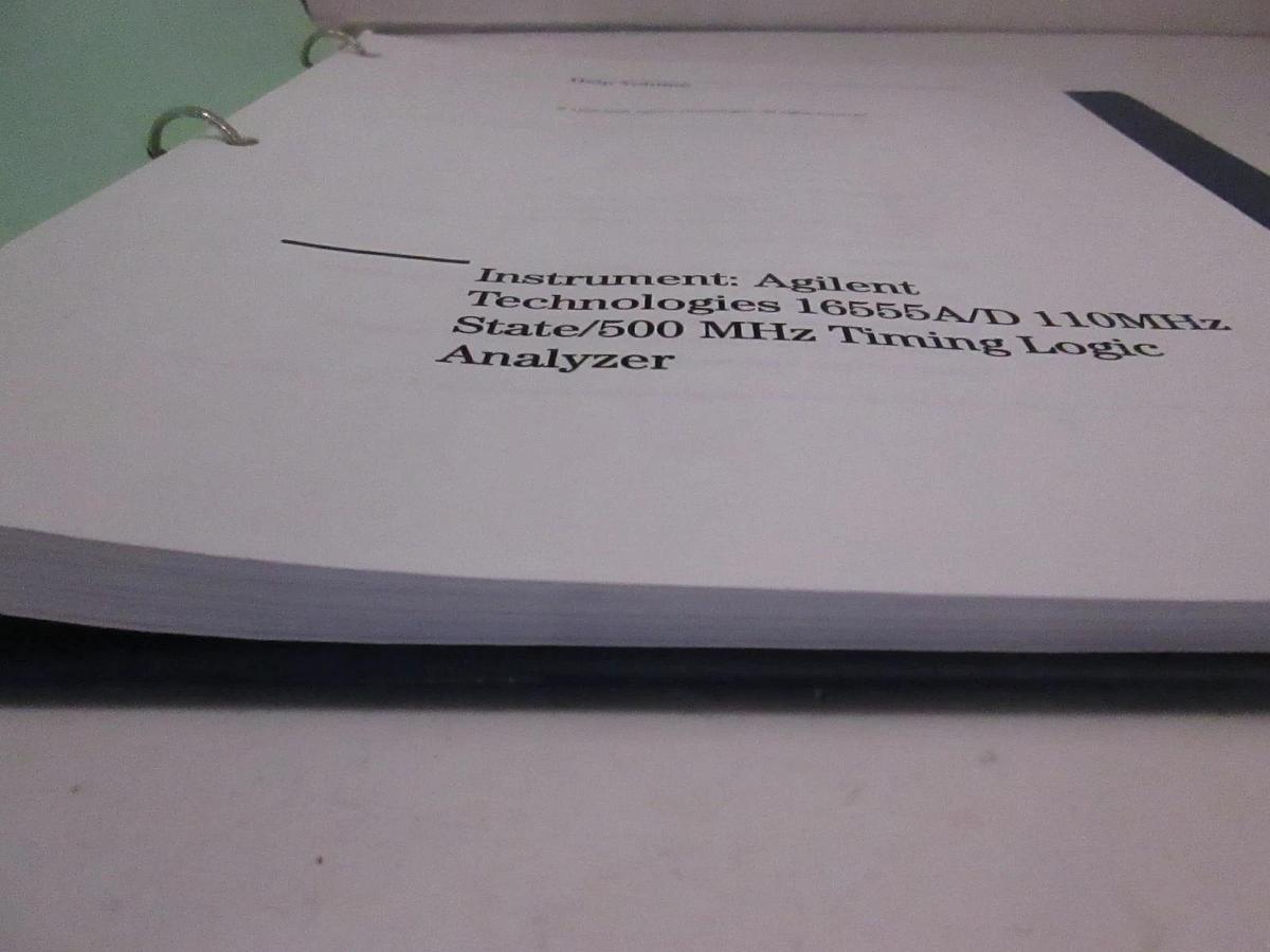 Used Agilent Tech, 16555A/D 110MHz State/500 MHz Timing Logic Help Volume, Used