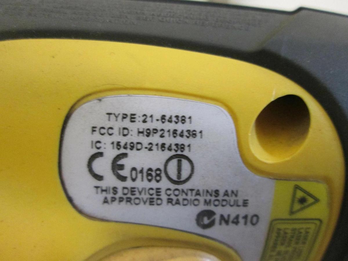 Used Symbol DS, Type: 21-64381, Wireless Barcode Scanner w/ Charging Dock, Used