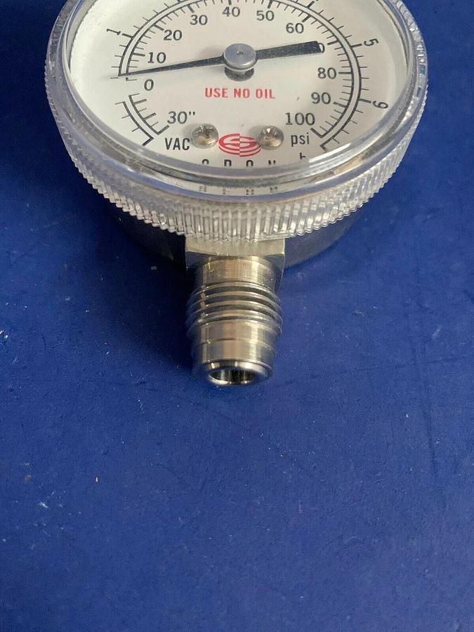 Used Span Pressure Gauge 30-0-100 psi, 1/4" MVCR, Used