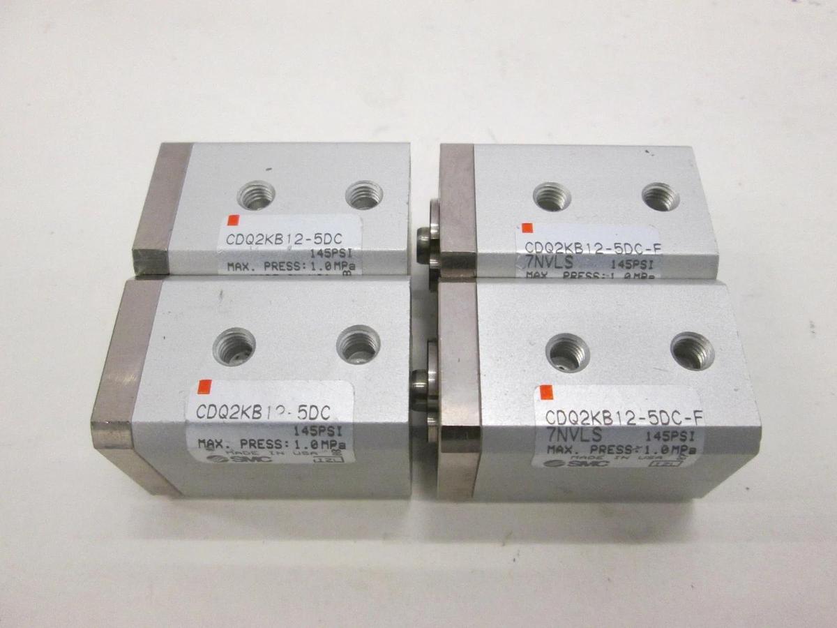 Used SMC, Air Slide Cylinder, CDQ2KB12-5DC-F, Used, Lot of 4
