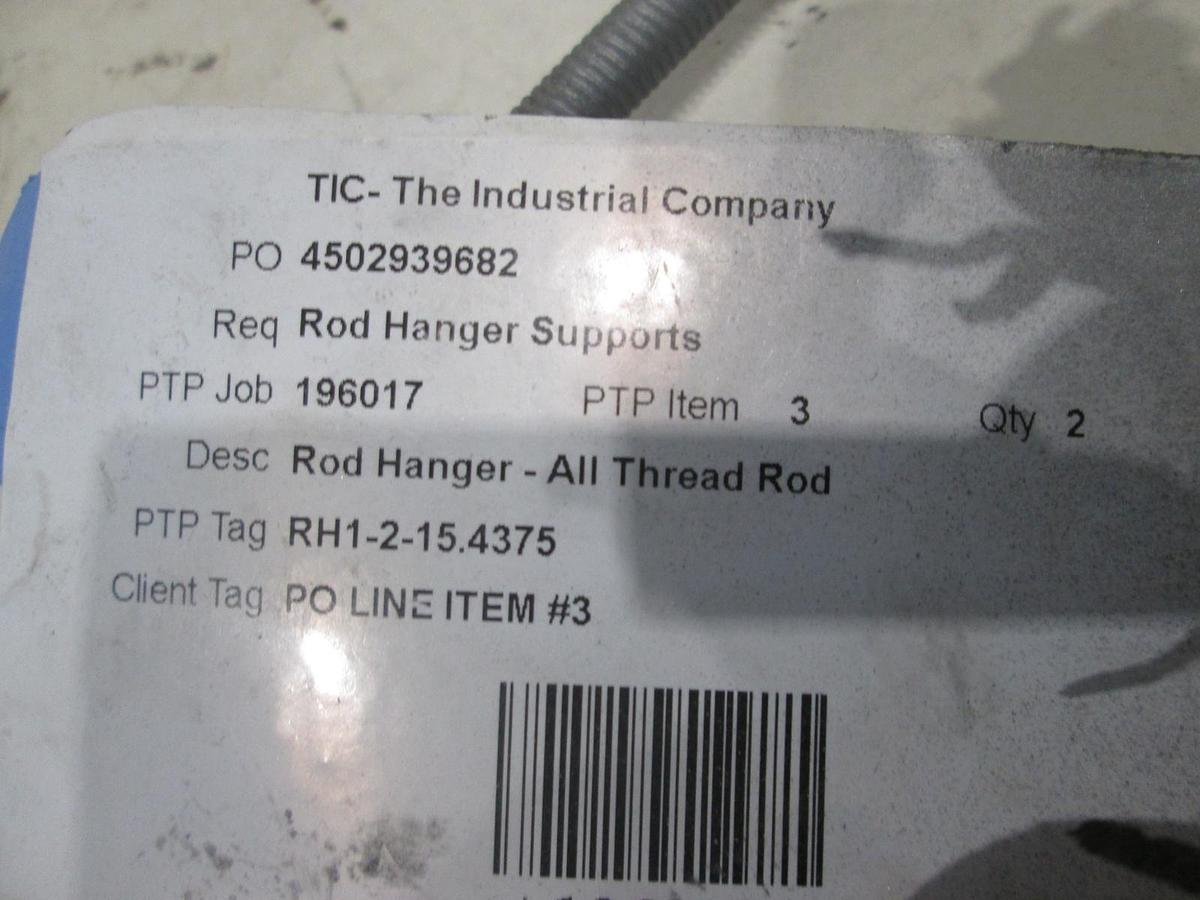 The Industrial Company, Rod Pipe Hanger-All Thread Rod, RH1-2-15.4375, New