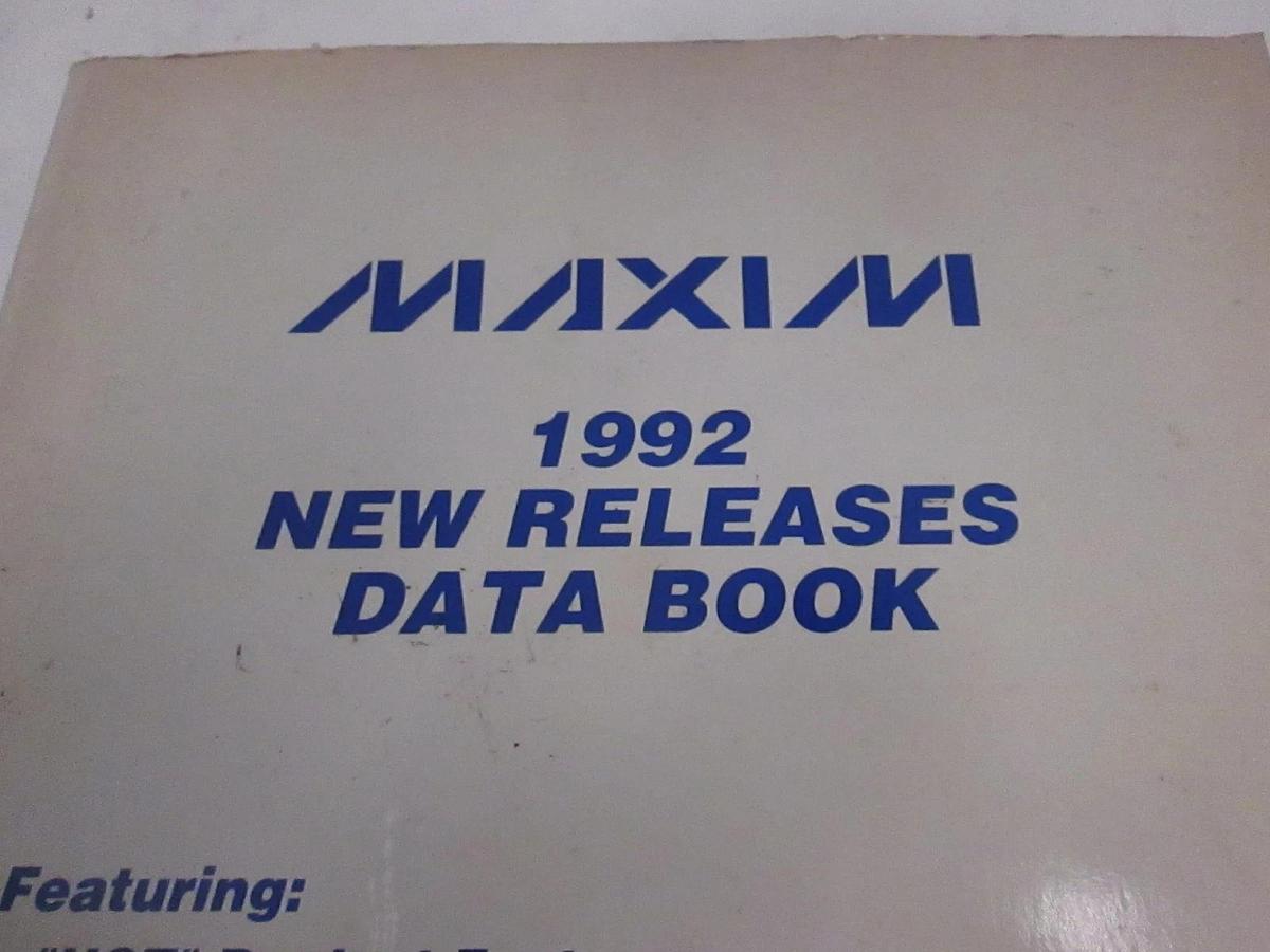 Used Maxim 1992 New Releases Data Book Analog Design Guide Series Book 1, Used