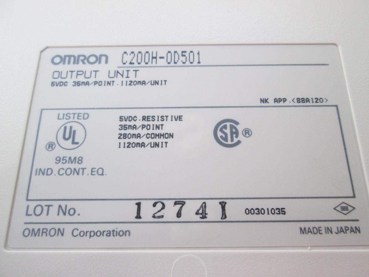 Used Omron, C200H-0D501, Output Module, New