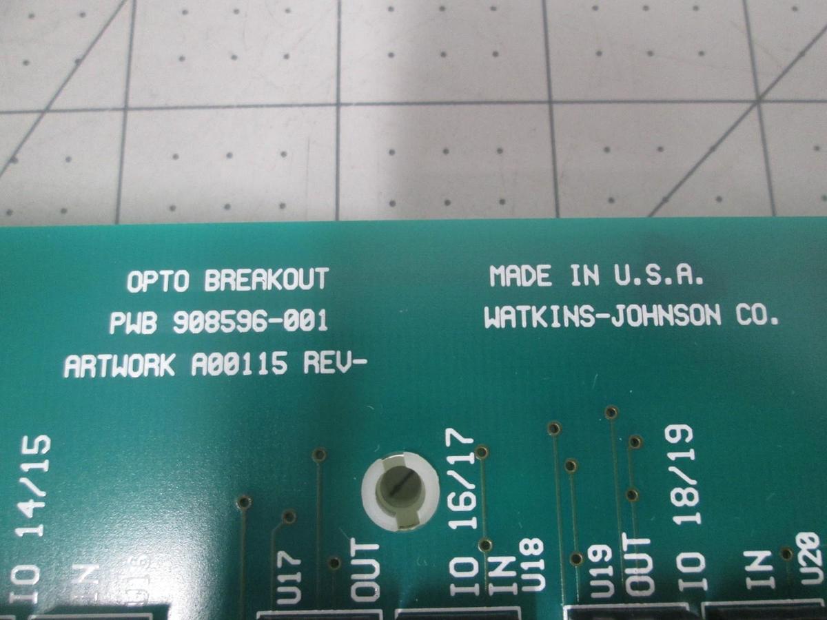 Watkins Johnson, 908597-003, Opto Breakout PCB Assy, WJ999, WJ1500, New