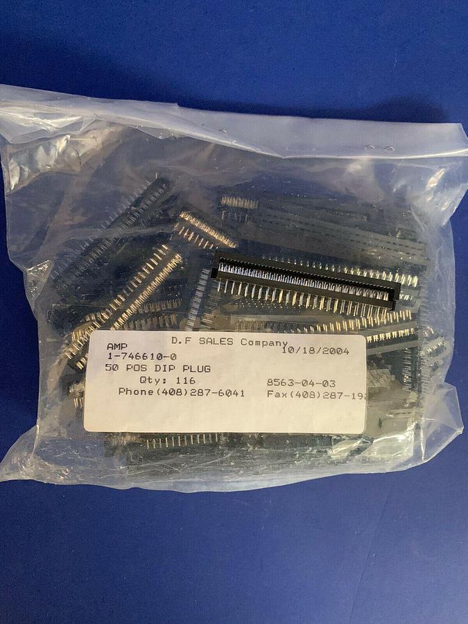 AMP 1-746610-0 DIP Header Connector, 50 pos Ribbon Cable, Lot of 50