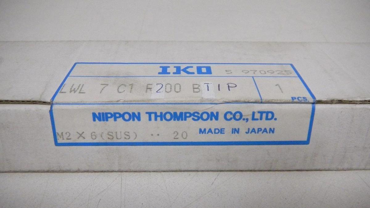 IKO, Nippon Thompson CO., LWL 7 C1 F200 BT1P, Slides, M2 X 6 (SUS) .. 20, NIB