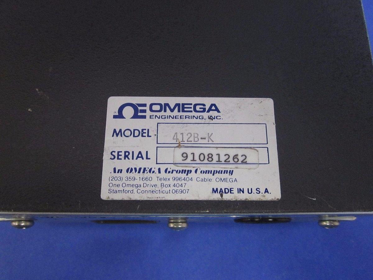Omega 412B-K Large Display Temperature Meter for Type K Thermocouple, Used