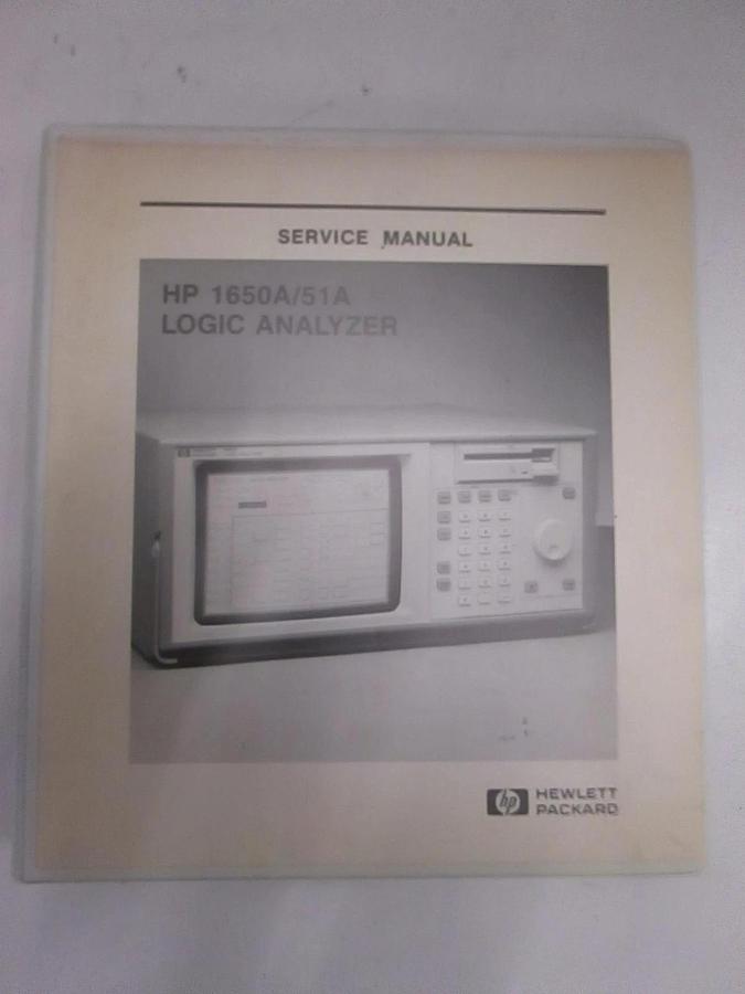 Used HP 1650A/ 51A Logic Analyzer Service Manual, Used