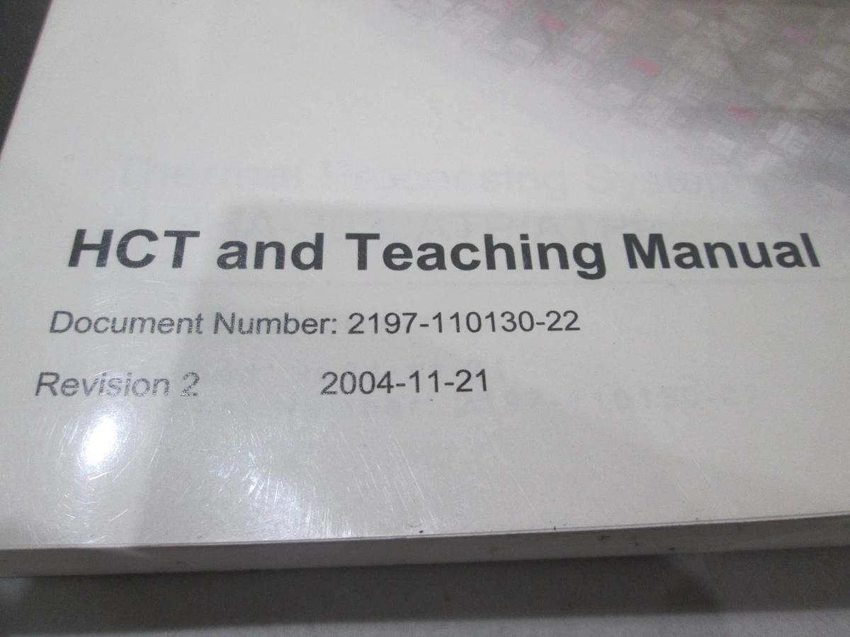 Used TEL Tokyo, Alpha-303i/ATP/ATPf, HCT and Teaching Manual, 2197-110130-22, Used