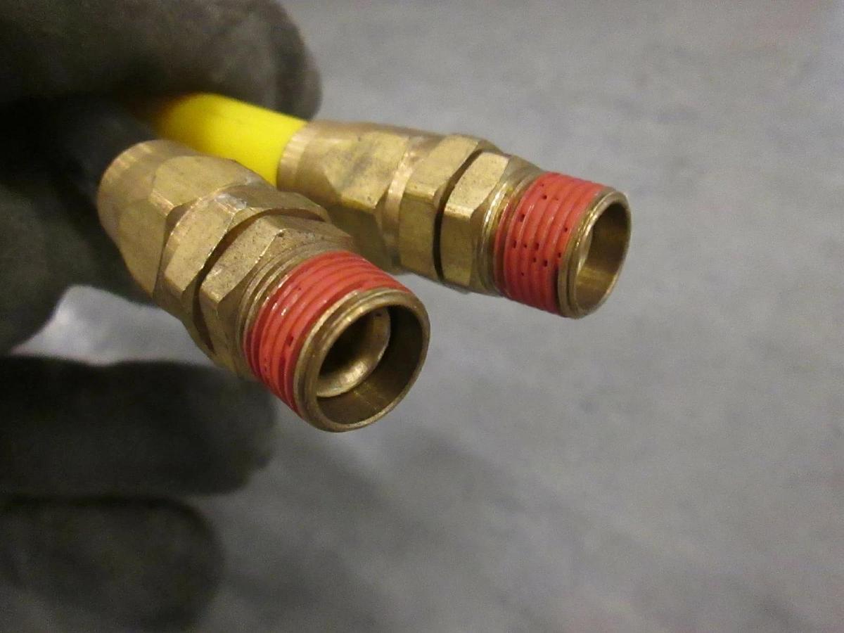 Used M25666 Industrial 15FT 5TEC Twin MCR 95A, Coiled Airline Hose, Lot of 10