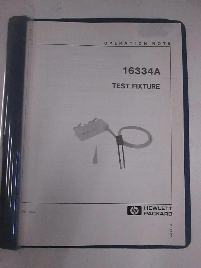 Used HP 16334A Test Fixture, Operation Note, Used