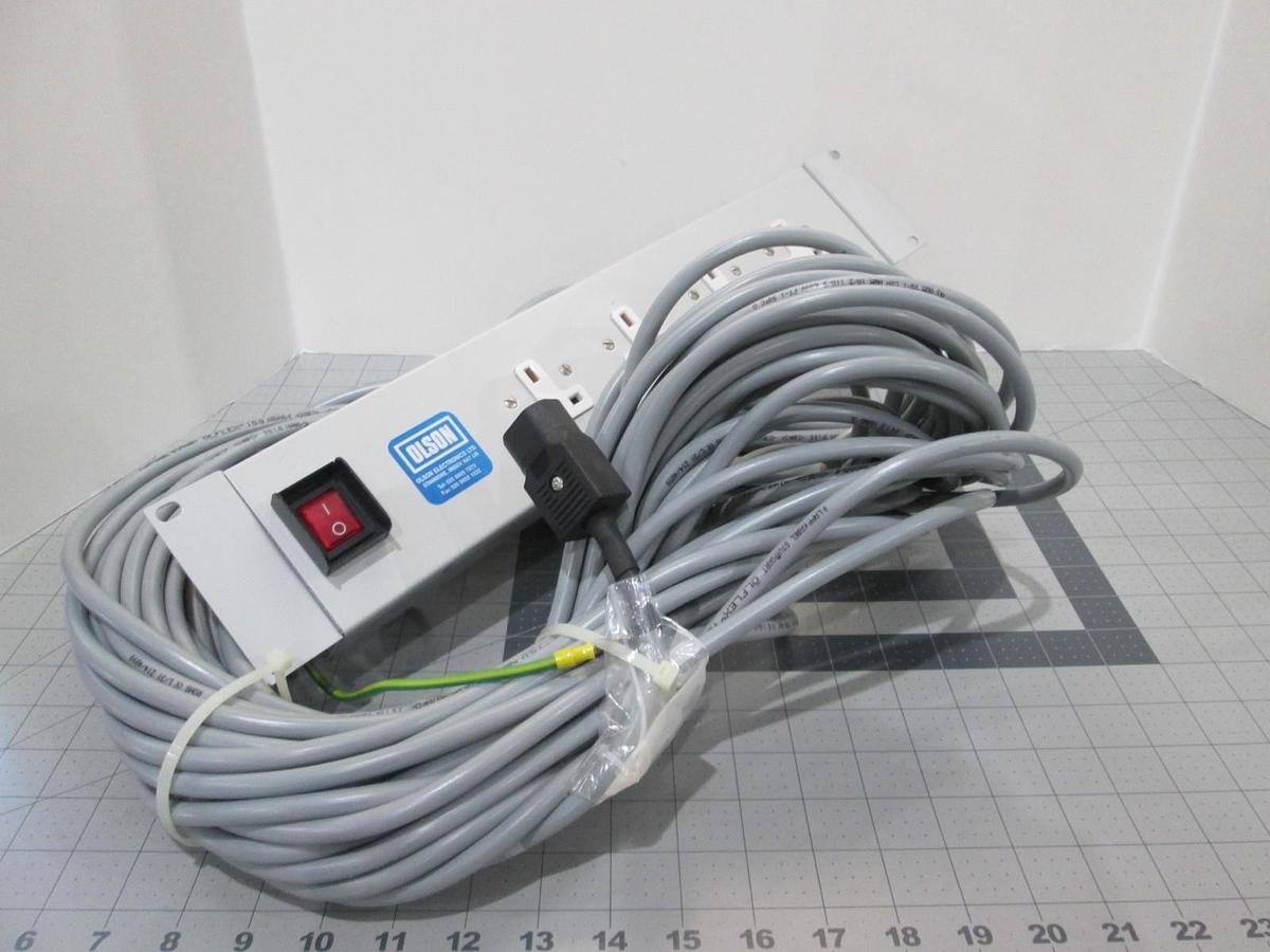 Olson, 3 Prong 120ft Power Distribution, 13A/4/RMS, New, UK power