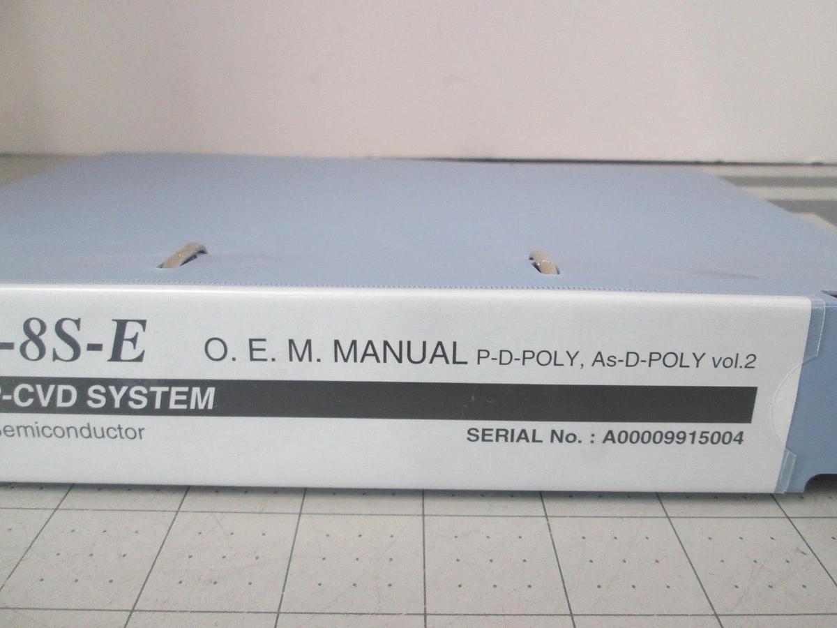 Used TEL Tokyo, ALPHA-8S, O.E.M. Manual Vol. 2, P-D-Poly, As-D-Poly, Used