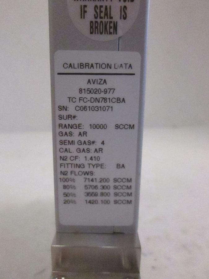 Used Aera FC-DN781CBA MFC, Ar, 10000 SCCM, Used