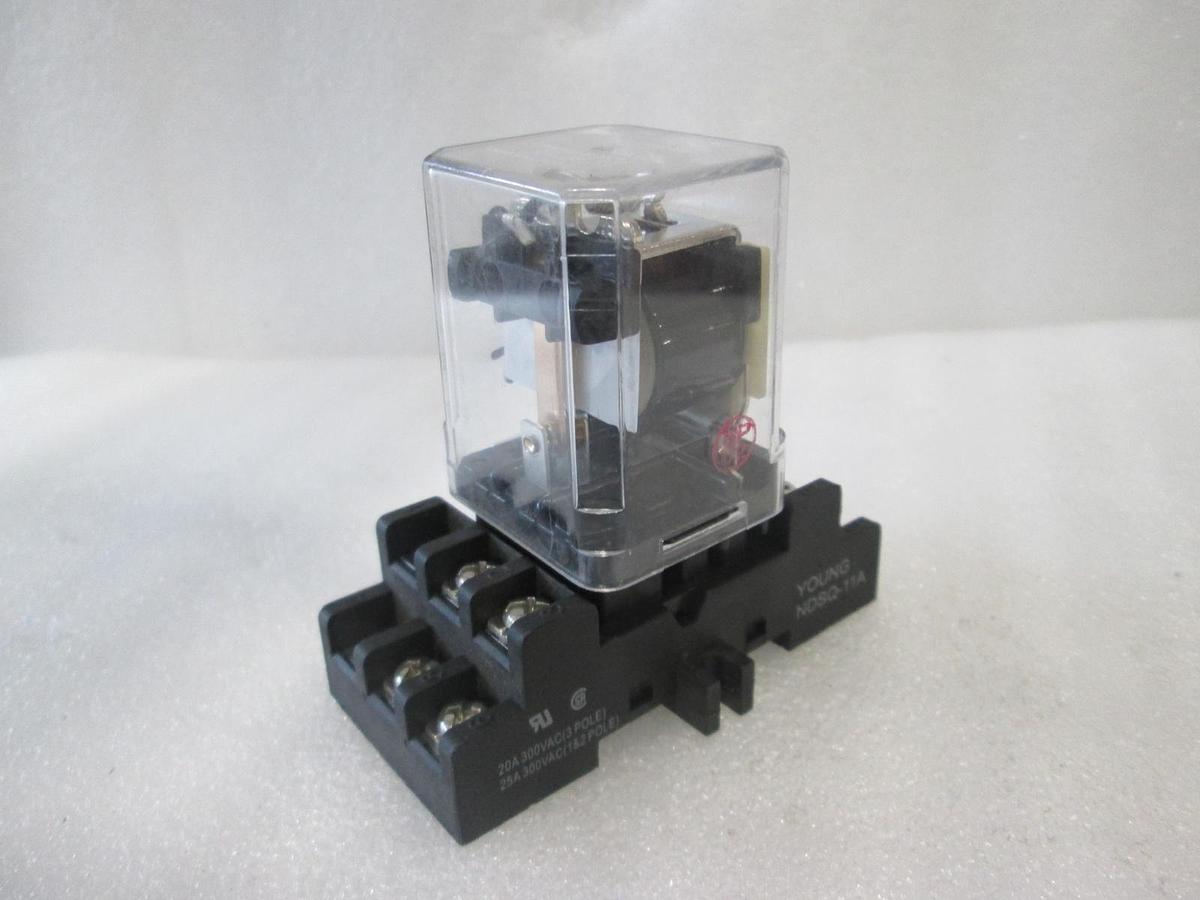 Used Potter & Brumfield, KUP-5D15-24 Relay w/ NDSQ-11A Socket, Used
