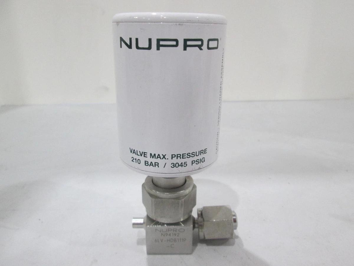 Used Nupro, 6LV-HDB111P-C, 3 Way High Pressure Valve, Butt End Weld/ FVCR, Used